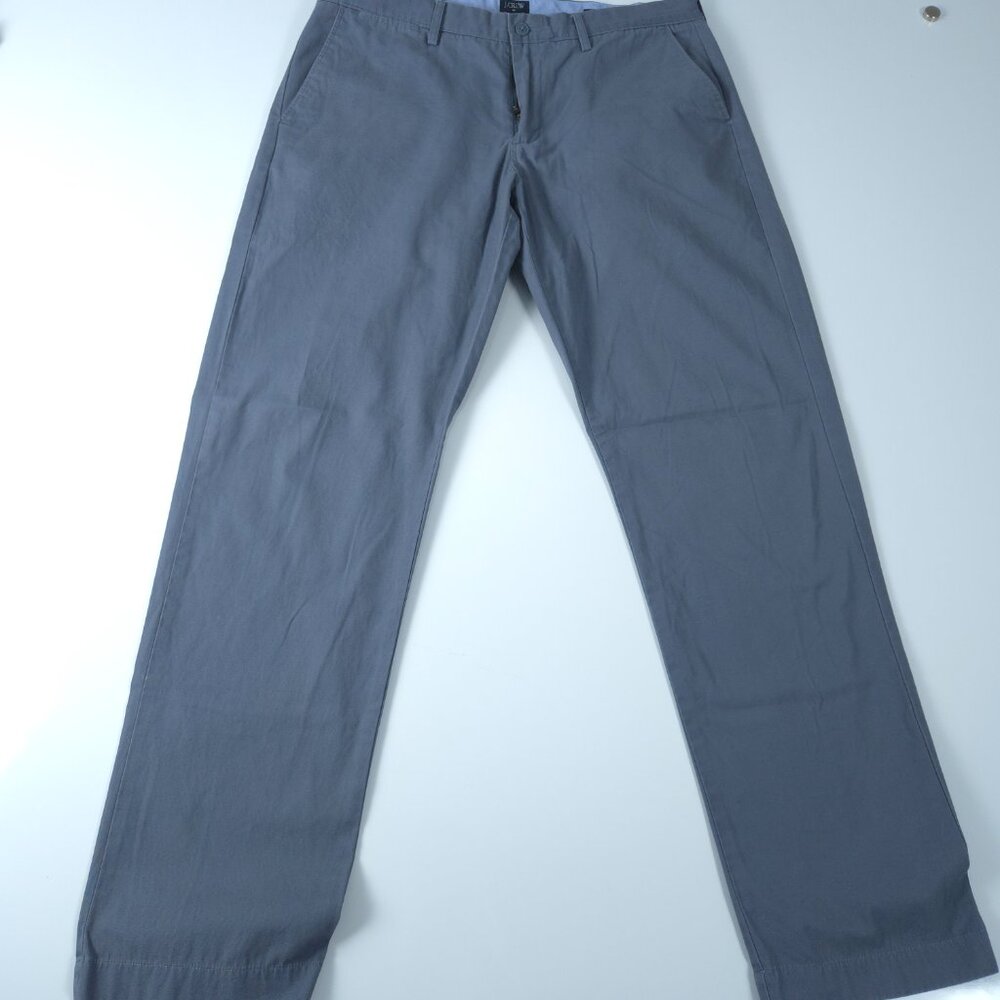 J Crew Sutton Slim Fit Chino Pants 34x32 Blue Twill Cotton - Picture 2 of 10